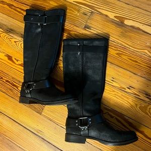 EUC UGG Dre Buckle Harness Tall Boots Black